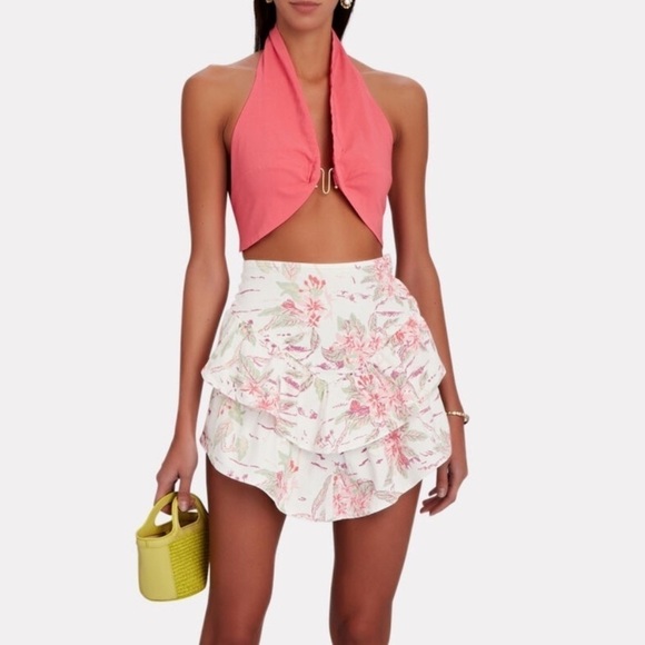 MOTHER The Ruffle Mini Skirt ALOHA Print Sz 27 NWT